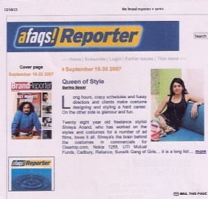 shreya anand-feature in afaqs! reporter